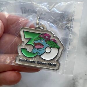 Pokemon 30th Anniversary Metal Charm Mascot Keychain Limited Edition - Venusaur
